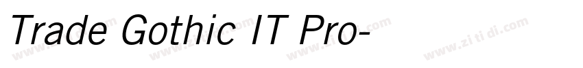 Trade Gothic IT Pro字体转换